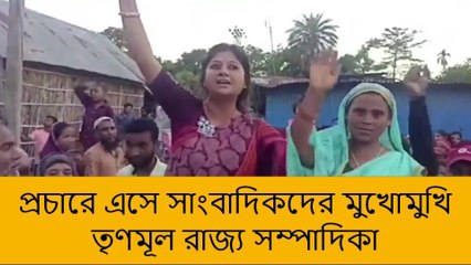 উত্তর দিনাজপুর: প্রচারে এসে সাংবাদিকদের মুখোমুখি তৃণমূল রাজ্য সম্পাদিকা