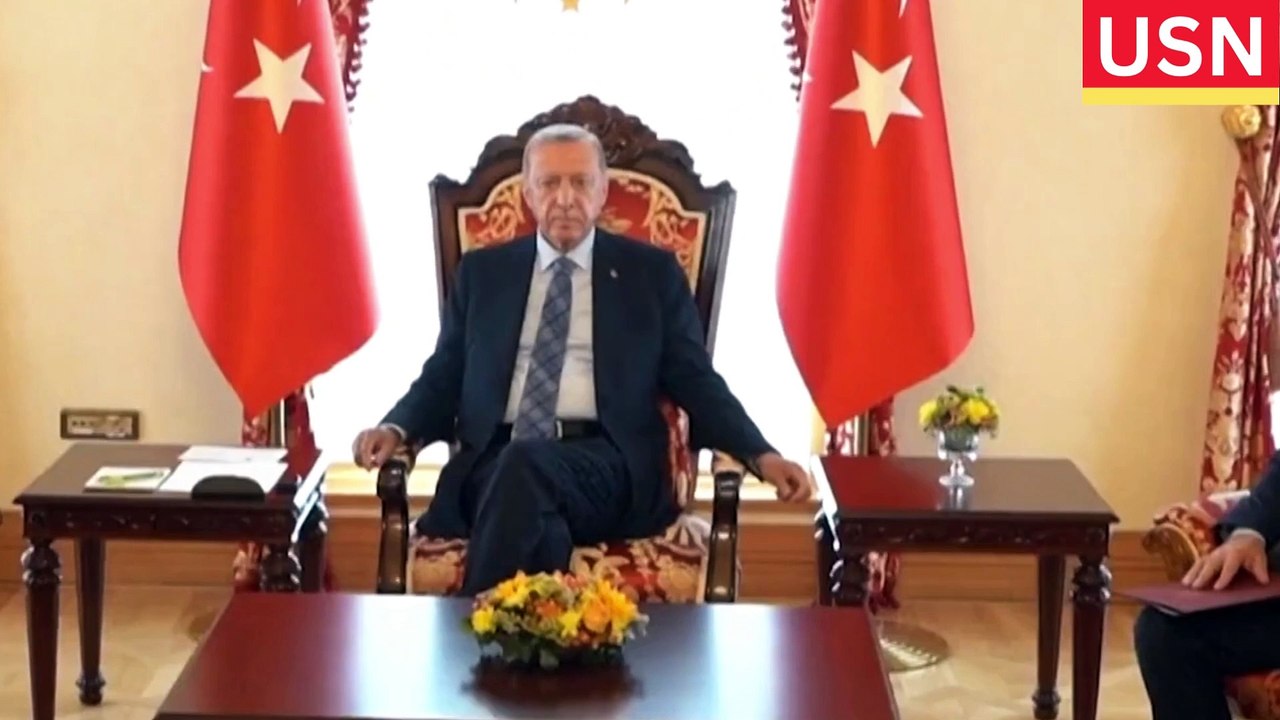 Erdogan tells NATO chief Sweden must stop Kurdish protests video