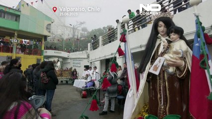 O colorido São Pedro dos pescadores de Valparaíso