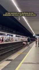 Pelea en la estación de paseo de Gràcia de Barcelona