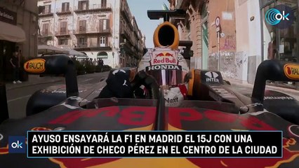 Ayuso ensayará la F1 en Madrid el 15J con una exhibición de Checo Pérez en el centro de la ciudad