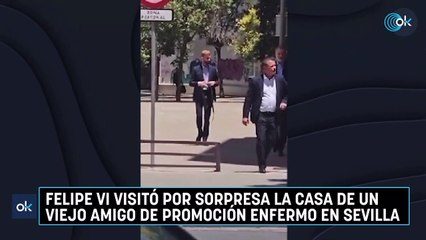 Felipe VI visitó por sorpresa la casa de un viejo amigo de promoción enfermo en Sevilla