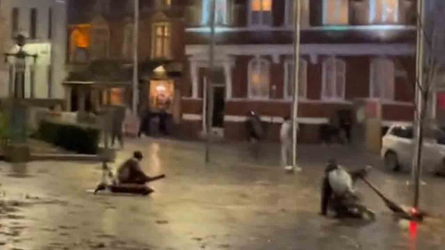 Pedestrians and scooter riders feel the wrath of icy, slippery Bristol