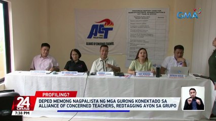 DepEd memong nagpalista ng mga gurong konektado sa Alliance of Concerned Teachers, redtagging ayon sa grupo | 24 Oras