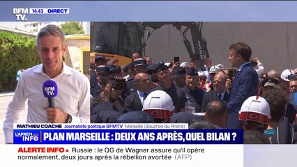 Après avoir fait le bilan du "Plan Marseille", Emmanuel Macron va rencontrer des familles de victimes de fusillades, liées au trafic de drogue