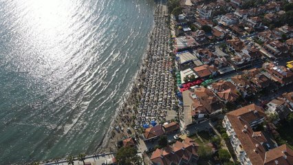 4 bin kişinin yaşadığı Akyaka’nın nüfusu bayram tatilinde 60 bine ulaştı