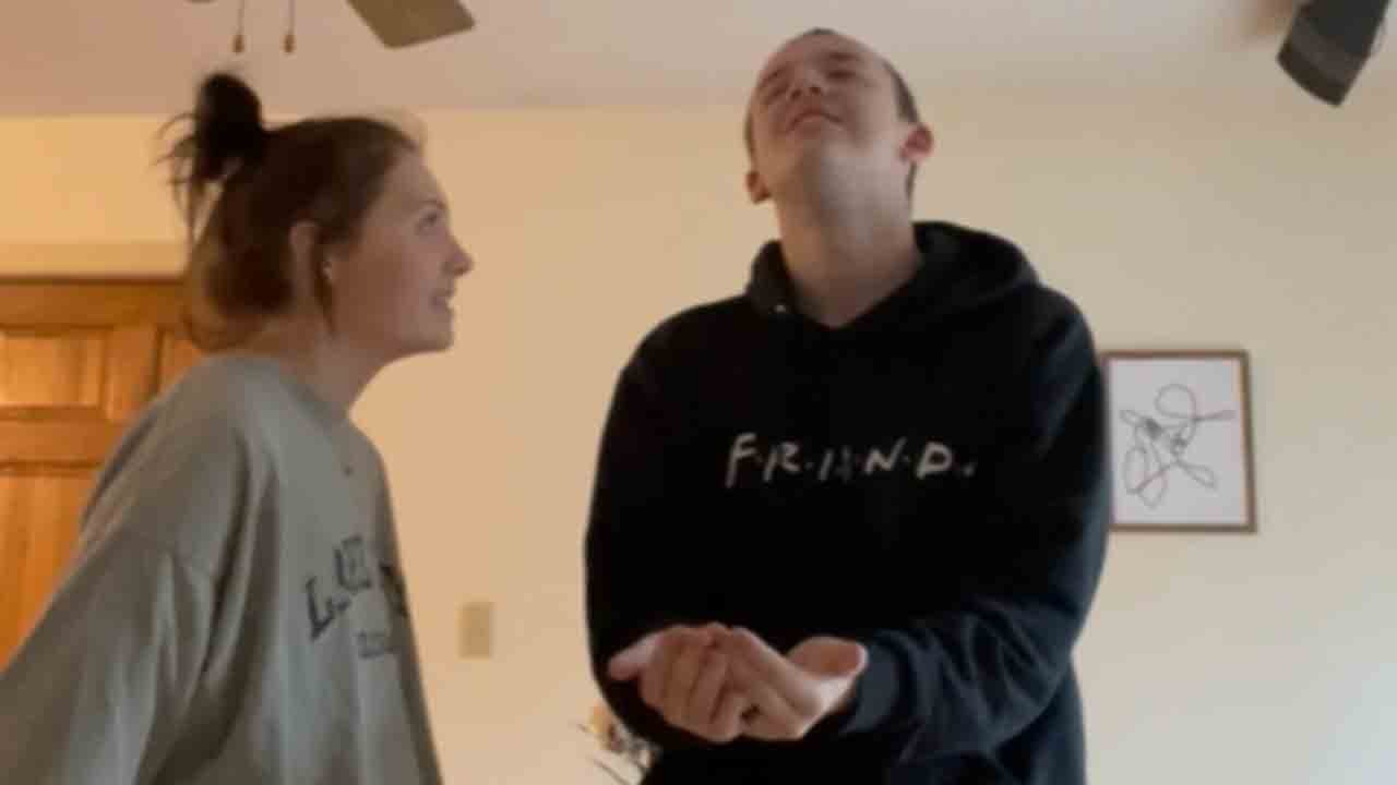 Husband is STUNNED after wife tells him they're having a baby!