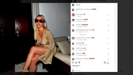 Hadise süper mini elbiseli pozlarını paylaştı, takipçileri alev emojisi yağdırdı