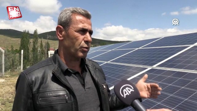 Sivaslı köylüler, içme suyunu güneş enerjisiyle evlerine taşıyor