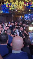 محمد رمضان يرقص ويغني مع خالد صلاح ونجلته في زفافها