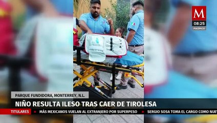 Niño resulta ileso tras caer de tirolesa en el Parque Fundidora, Monterrey