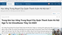 Học tiếng Trung Royal City Quận Thanh Xuân Hà Nội bài 7 Lớp em Nguyễn Tuấn Anh