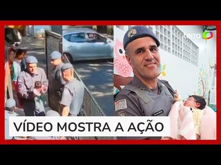Policiais desengasgam bebê após mãe pedir socorro na porta de batalhão em SP