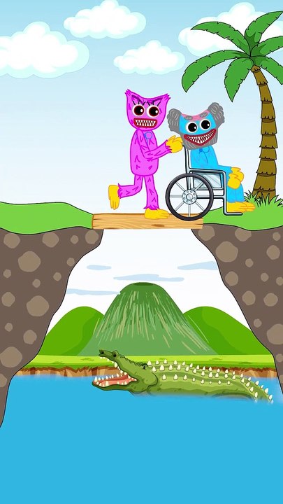 Kissy Missy tries to get rid of Grandfather Huggy Wuggy but couldn't _ Funny Animation  #shorts