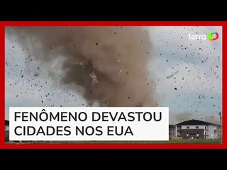 Morador flagra momento em que tornado se forma e atinge casas em Indiana (EUA)