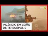 Incêndio em lixão de Teresópolis (RJ) cobre a cidade de fumaça