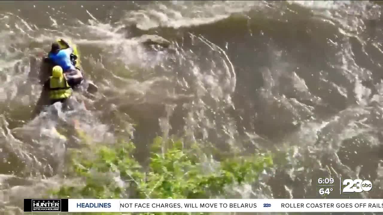 First responders making Kern River rescues