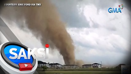 Buhawi, nanalasa kasabay ng bagyo; isa patay | Saksi