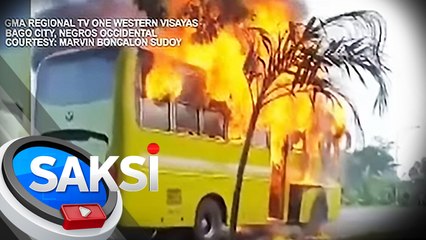 Pampasaherong bus, nasunog sa gitna ng biyahe | Saksi