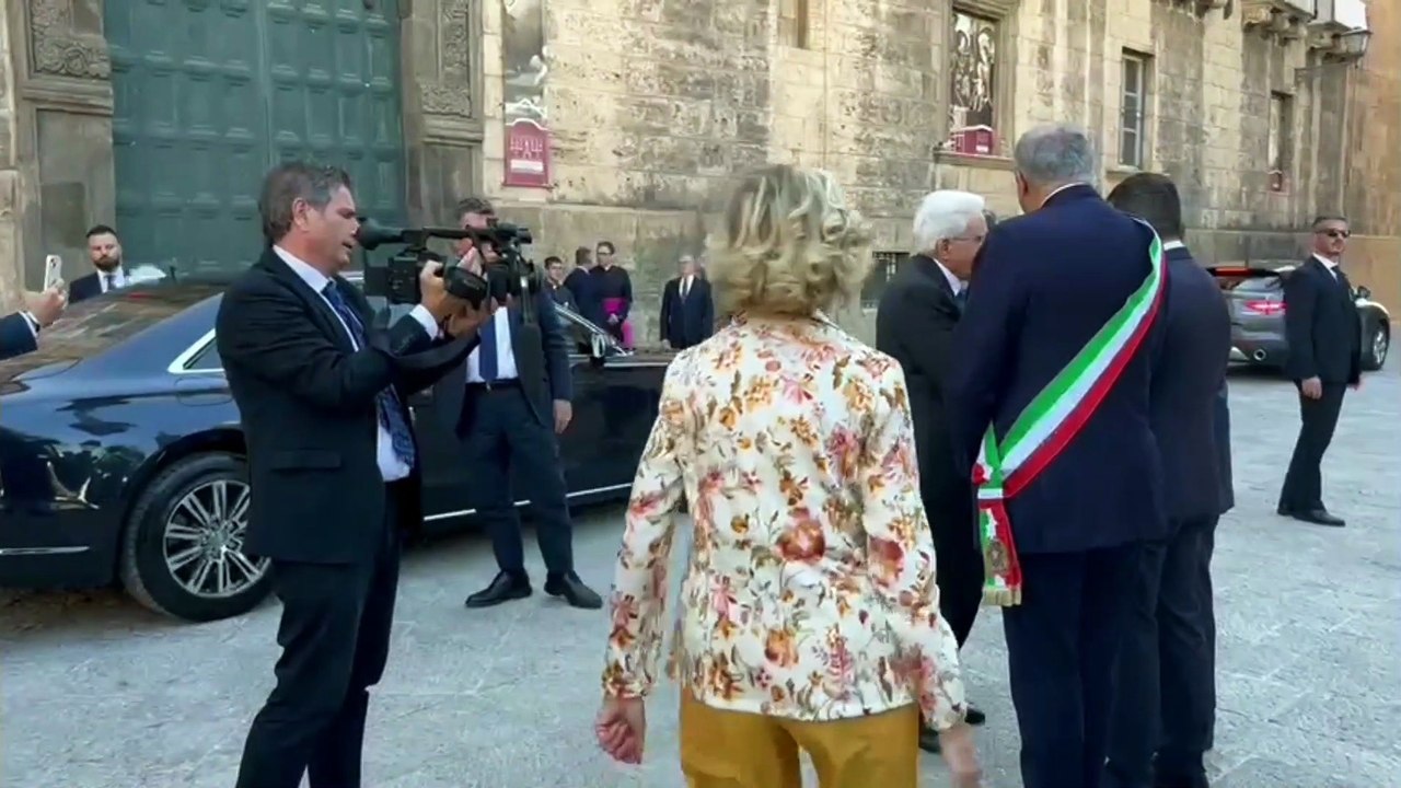 Mattarella, il presidente del Portogallo e il re di Spagna a Palermo