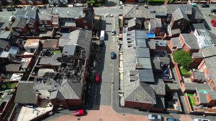 NEW VIDEO - Aftermath of house fire which killed woman and left teen daughter fighting for her life