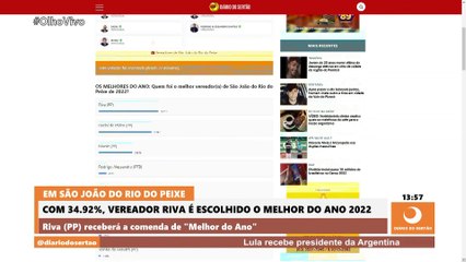 Com 34.92%, vereador Riva é escolhido o melhor do ano 2022, em São João do Rio do Peixe