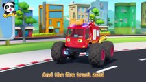 Police Car Vs Construction Truck ｜ Who’s the Best Monster Car？ ｜ Kids Songs ｜ BabyBus