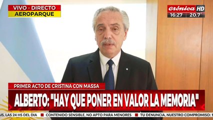 Alberto Fernández: "Hay que poner en valor la memoria"