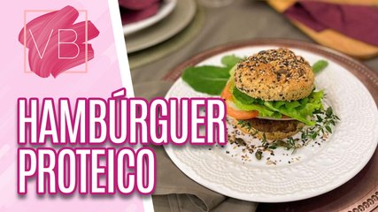 Receita de hambúrguer proteico com pão funcional - Você Bonita (26/06/2023)