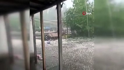 Kars'ı dolu vurdu, tarım arazileri zarar gördü