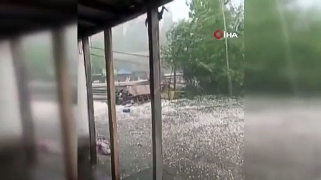 La grêle a frappé Kars, les terres agricoles ont été endommagées