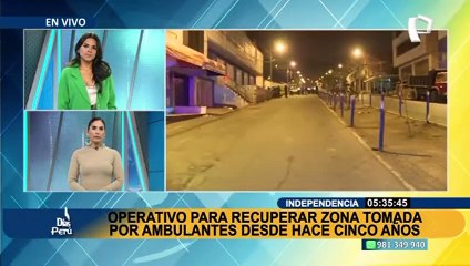 Operativo en Independencia: desalojan a ambulantes de zona tomada desde hace 5 años