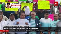 En Veracruz, se registraron varios bloqueos realizados por transportistas de Amotac