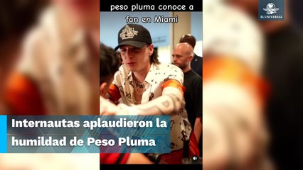 Conmueve reacción de Peso Pluma ante un fan