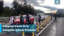 Vecinos bloquean Puente de los Poetas por falta de agua y colapsa tránsito en la Supervía Poniente