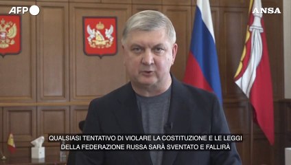 Russia, il governatore della regione di Voronezh: "Nessuna scusa per i ribelli"
