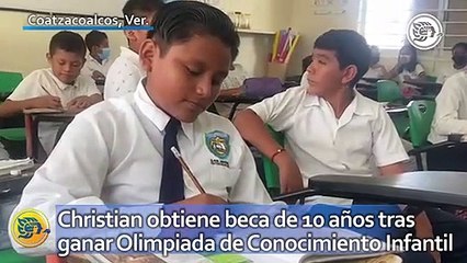 Christian obtiene beca de 10 años tras ganar Olimpiada de Conocimiento Infantil; ¡muestra de que el querer es poder!