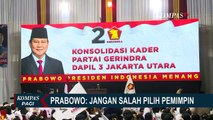 Prabowo Subianto Ingatkan Kadernya di Konsolidasi Akbar Partai Gerindra: Jangan Salah Pilih Pemimpin