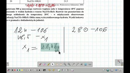 Rozpuszczalność hydratów węglanu sodu..ZADANIE 14 UJ 2021 - Z PROPORCJI. #chemia #chemistry