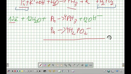 P4+KOH+H2O=PH3+KH2PO2 BEZ STOPNI. REDOX(MATURALNY CHEMIK 2020) #chemia #chemistry