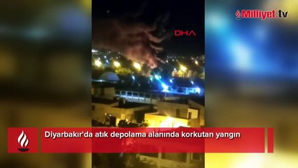Diyarbakır'da atık depolama alanında korkutan yangın
