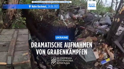 So sieht es im Krieg aus: Videos von Grabenkämpfen bei Bachmut