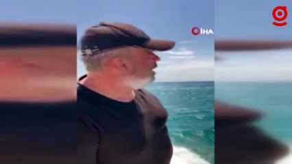 Deniz yatağında uyuyakalan yurttaş tekneler ile böyle kurtarıldı