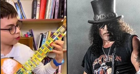 Guns N' Roses gitaristi Slash, lego gitar çalan Can Sayar'ın videosunu paylaştı