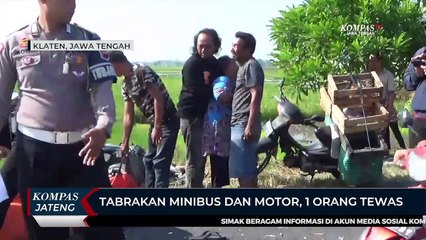 Tabrakan Minibus dan Motor di Klaten, Satu Orang Tewas