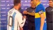 Ce dimanche, un jubilé en l'honneur de l'ancienne star argentine Juan Roman Riquelme s'est déroulé à la Bombonera, le stade de Boca Juniors à Buenos Aires et Messi était présent !#messi #Riquelme #InterMiami #football