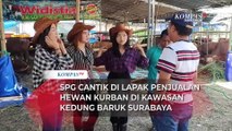 Mengintip SPG Cantik di Lapak Penjualan Hewan Kurban di Kawasan Kedung Baruk Surabaya!