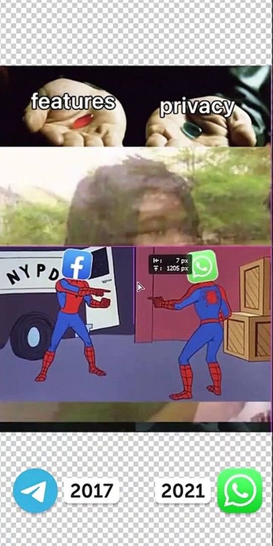 Meme de Telegram y WhatsApp