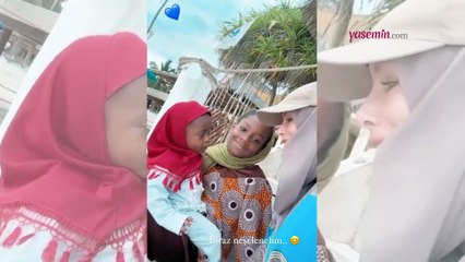 Gamze Özçelik yüzleri gülümsetmeye devam ediyor! Afrikalı çocuklar ile...