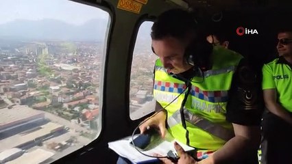 Bayram trafiğine helikopterli denetim